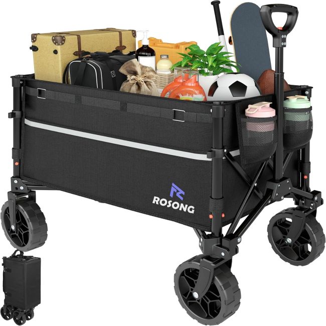 ROSONG Collapsible Wagon Cart with foldable design
