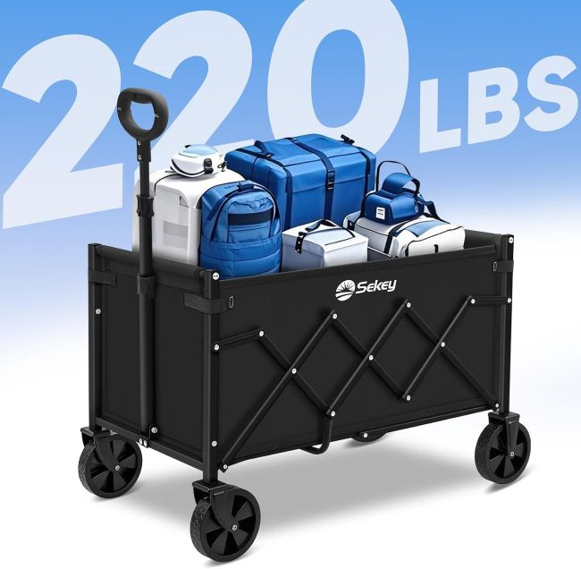 Sekey collapsible utility wagon for shopping and camping