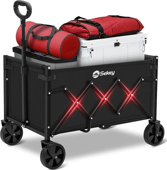 Sekey Folding Wagon Cart with wheels for outdoor use